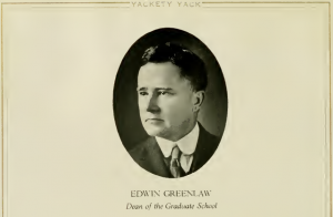 Dean of Graduate School Portrait, Yackety Yack 1921, from DigitalNC.
